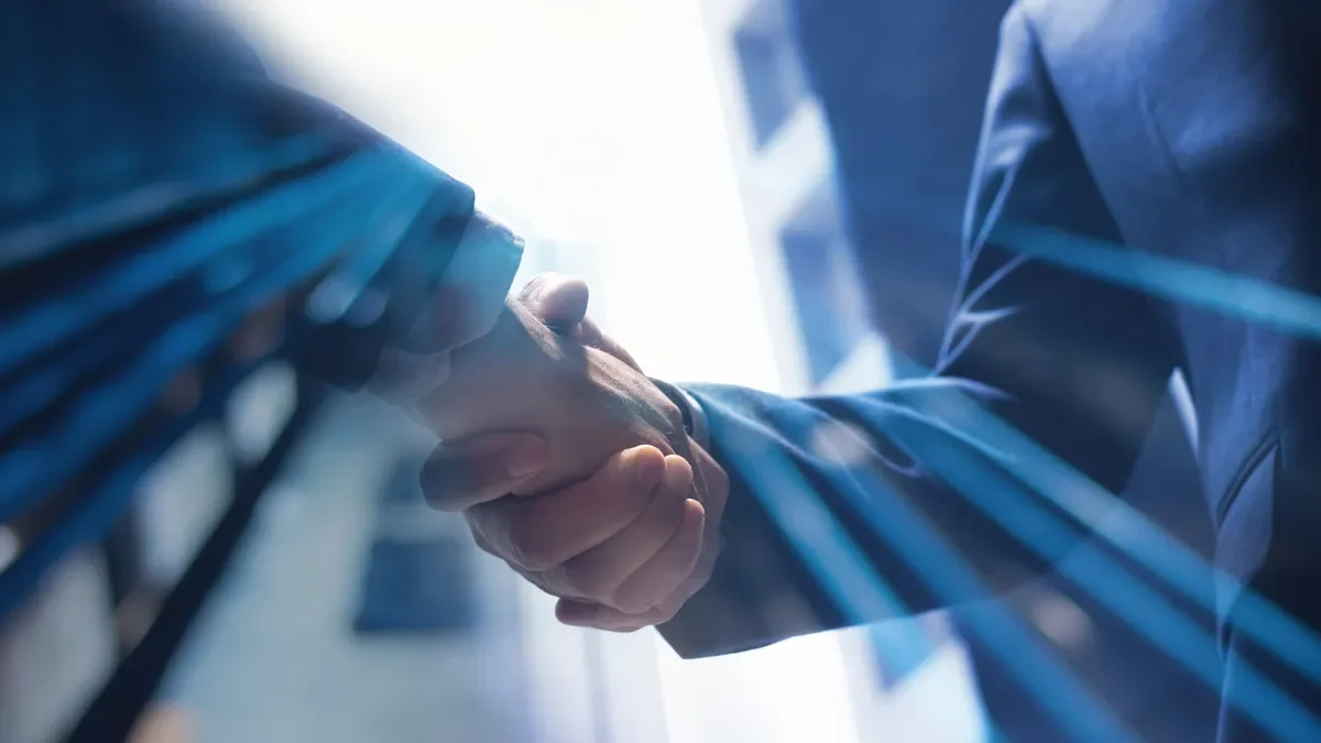 Closeup of a handshake.